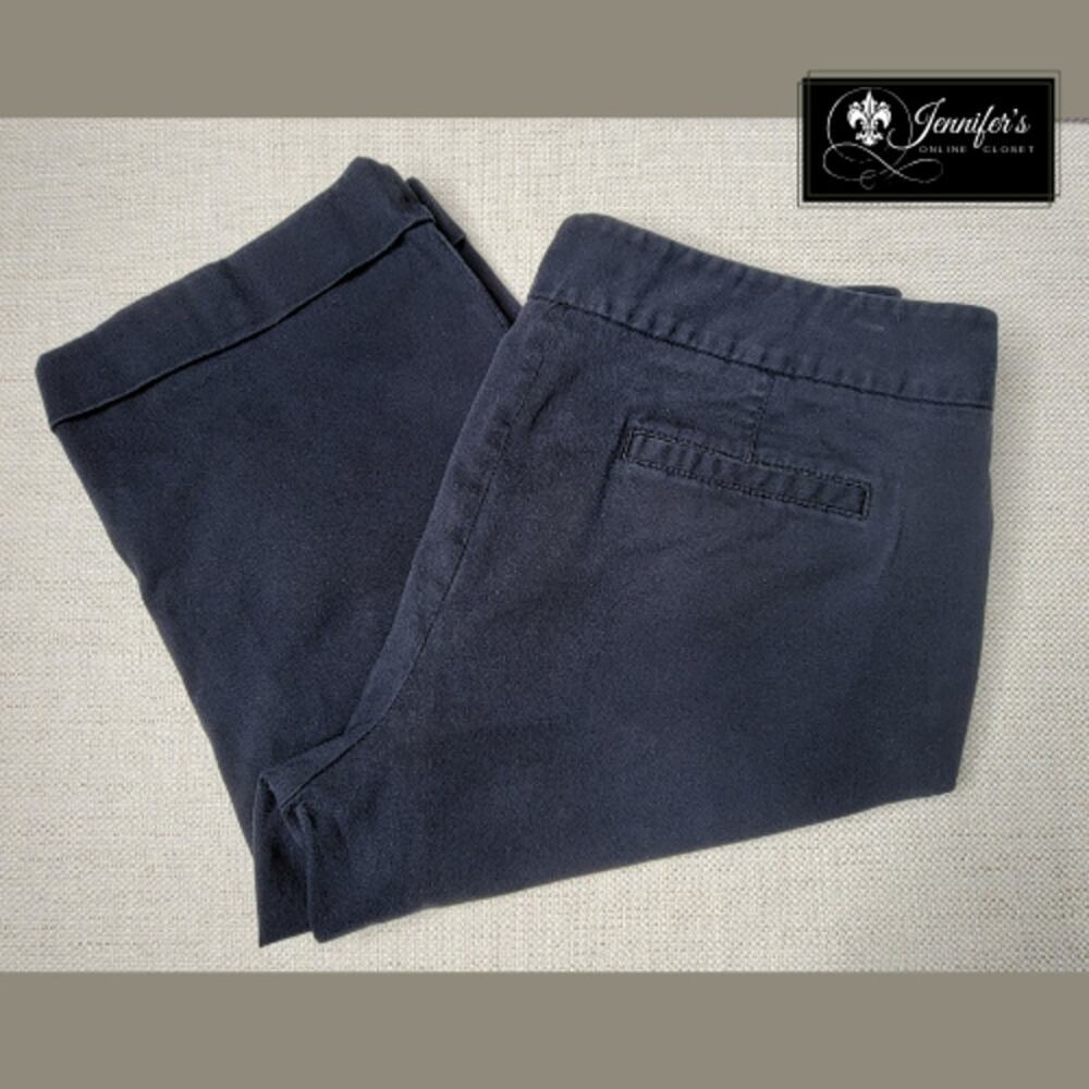 Rafaella Women's Black Cuff Capri Pants Size 12